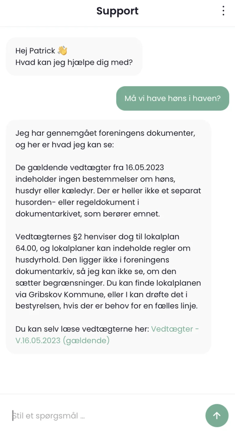 Svar ud fra jeres egne regler i HOODI