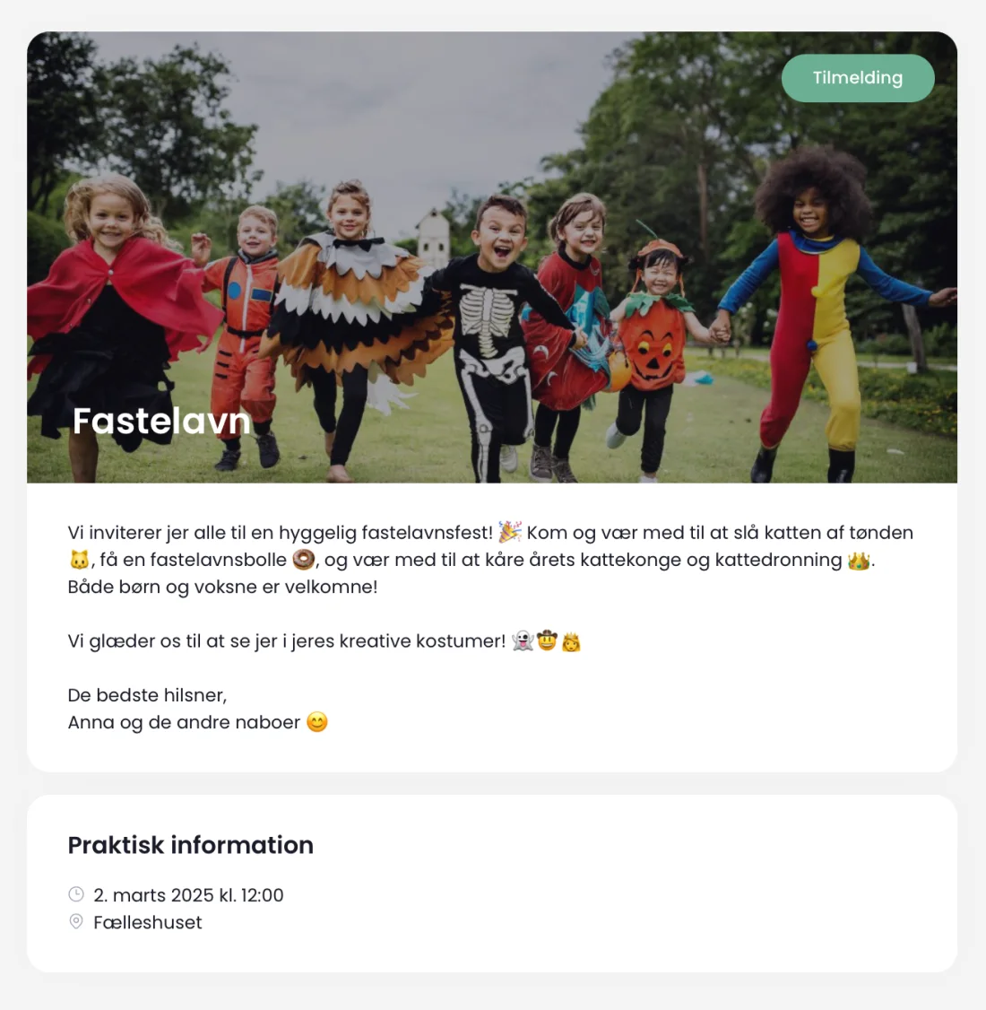 Sociale arrangementer i HOODI