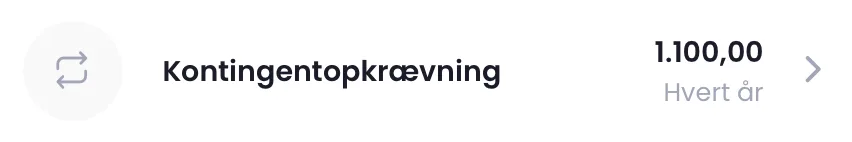 Kontingentopkrævning i HOODI